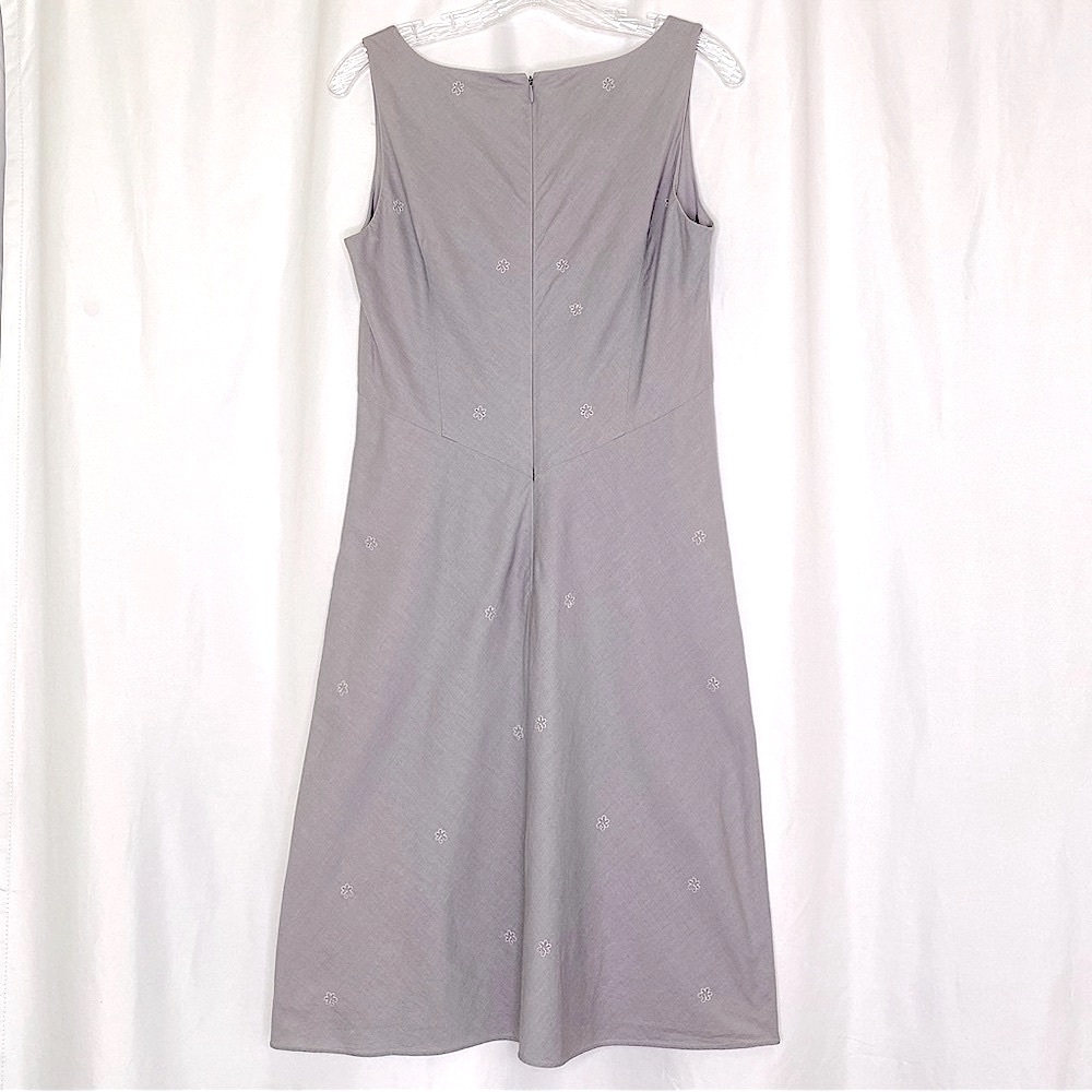 J. Crew Sleeveless Midi Dress Sz 6 Vtg Y2K Cotton Floral Embroidered Boho Beach - Picture 9 of 13